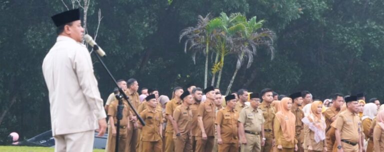 Bupati Kuansing Pimpin Apel Perdana Masuk Kerja Pasca Idul Fitri