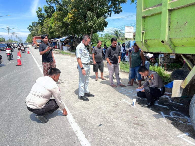 Pengendara Motor Meninggal di Tempat Usai Tabrak Truk Parkir di Rimbo Panjang