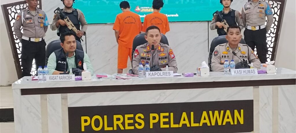 Polres Pelalawan Ringkus Diduga Pelaku Narkoba Bersenpi