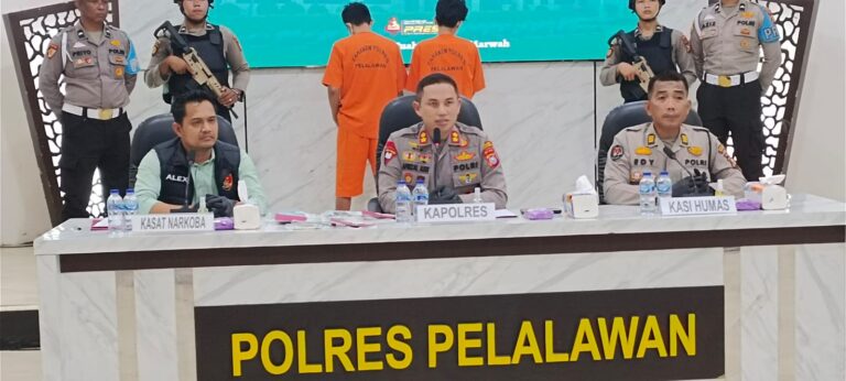 Polres Pelalawan Ringkus Diduga Pelaku Narkoba Bersenpi