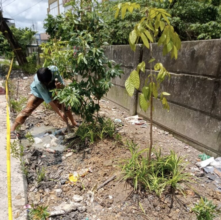 Usai Disegel, Pemko Pekanbaru Tanam Bibit Pohon dan Bunga di TPS Ilegal