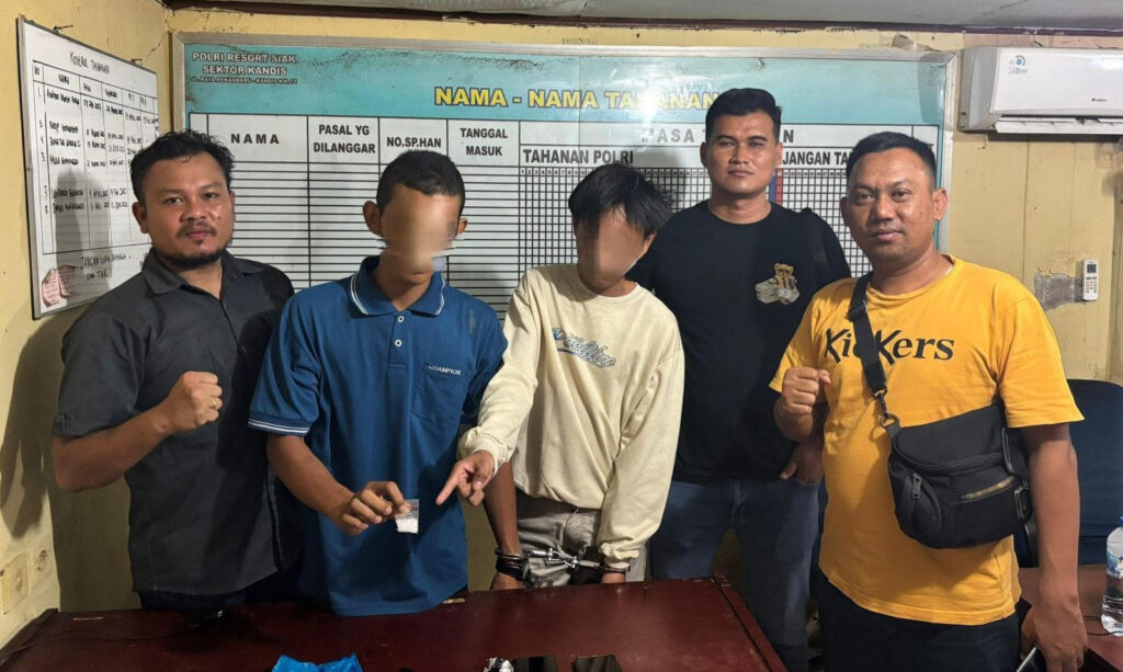 Polsek Kandis Ringkus Dua Pengedar Sabu