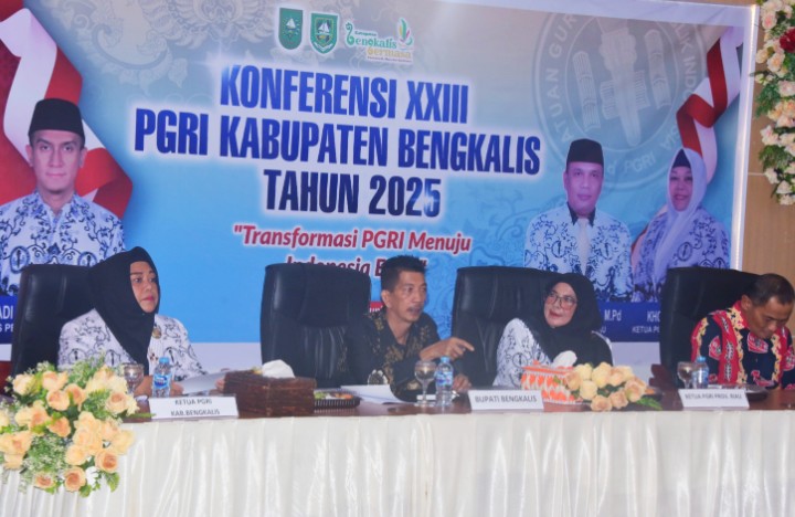 Konferensi XXIII PGRI Bengkalis, Bupati Kasmarni Harap Berpacu Tingkatkan Mutu Pendidikan